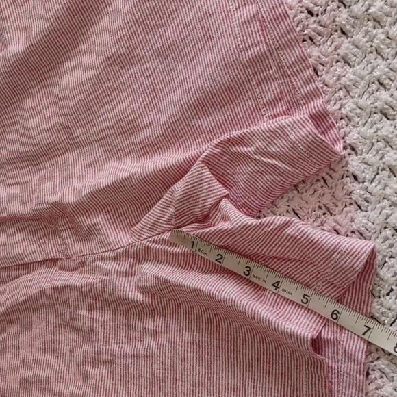 NWT Old Navy Size 40 Ultimate Slim Built In Flex Red Stripe Linen Blend Shorts - Picture 8 of 14